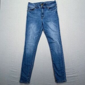 d.jeans Skinny Jeans Womens 6 Good Blue Stretch High Rise Double Button